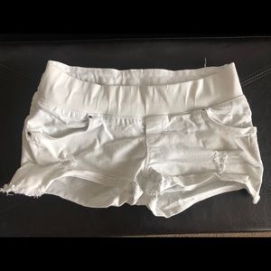 ASOS white maternity shorts